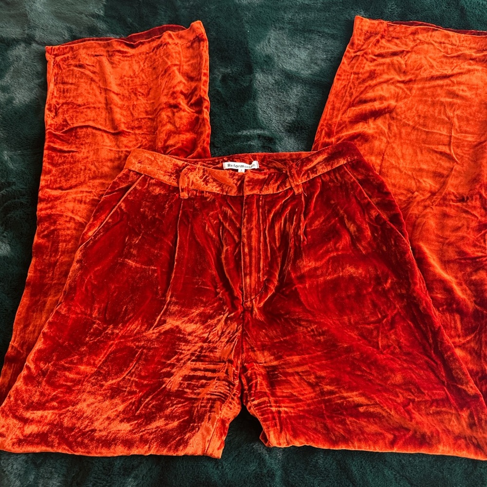 Reformation velvet pants